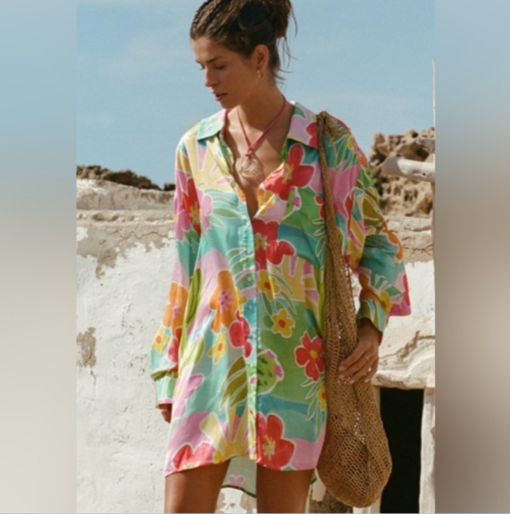 Spell Margi Hour Shirt Dress small